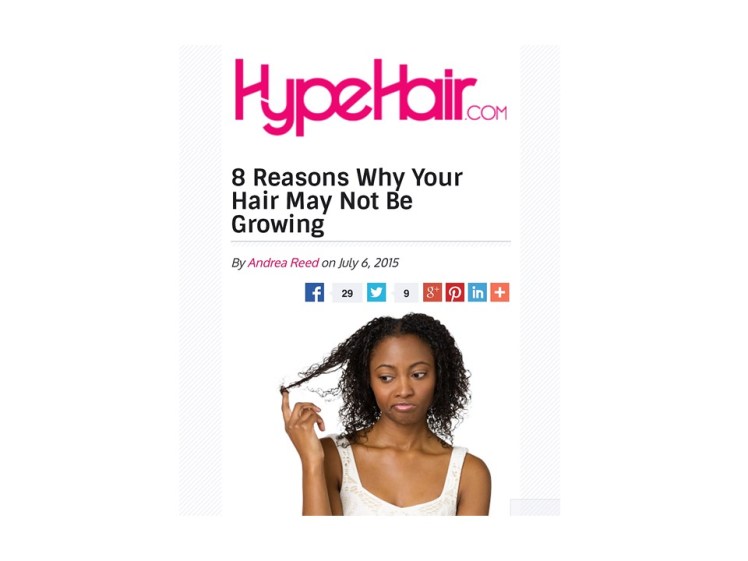 8 Reasons Why Your Hair May Not Be&nbsp;Growing