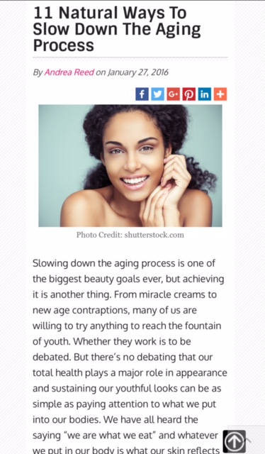 11 Natural Ways To Slow Down The Aging Process – ANDREA CAMILLE REED