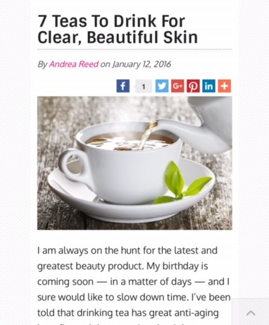 7 teas to drink for clear beautiful skin