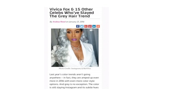 Vivica Fox & 15 Other Celebs Who’ve Slayed The Grey Hair&nbsp;Trend