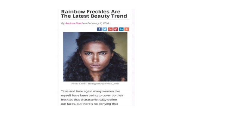 Rainbow Freckles Are The Latest Beauty&nbsp;Trend