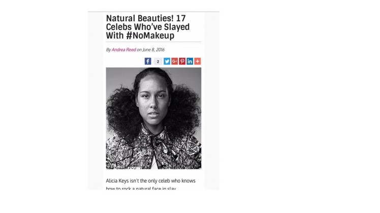 Natural Beauties! 17 Celebs Who’ve Slayed With&nbsp;#nomakeup
