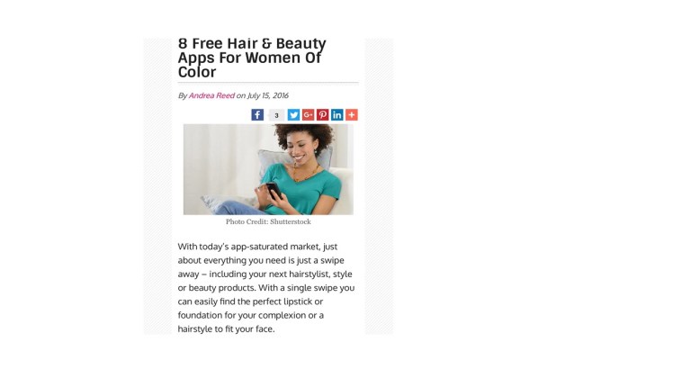 8 Free Hair & Beauty Apps For Women Of&nbsp;Color