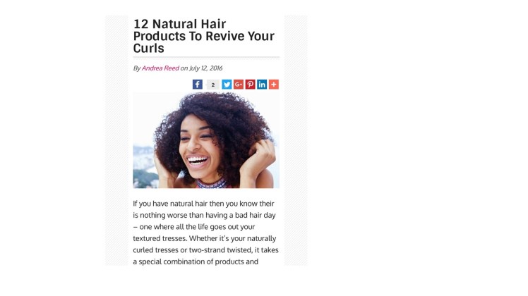 12 Natural Hair Products To Revive Your&nbsp;Curls