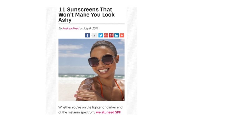 11 Sunscreens That Won’t Make You Look&nbsp;Ashy