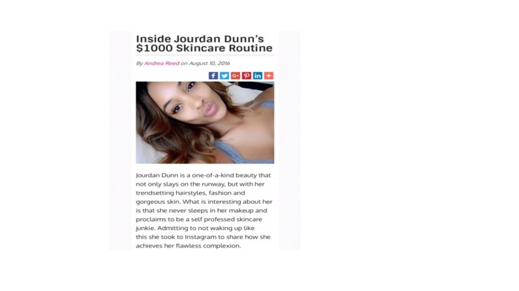 Inside Jourdan Dunn’s $1000 Skincare&nbsp;Routine